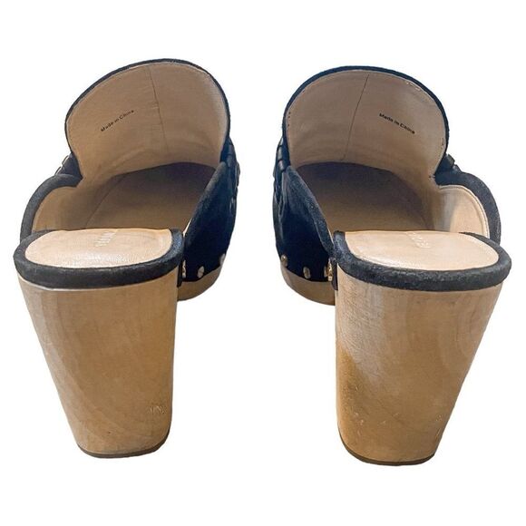 Veronica Beard Delia Studded Mule Clog in Eclipse Suede 9 - Picture 5 of 10